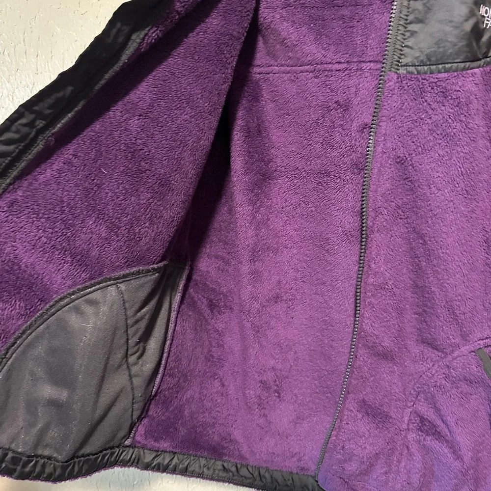 The North Face Girls XL Full Zip Jacket‎ Hooded Fleece Purple